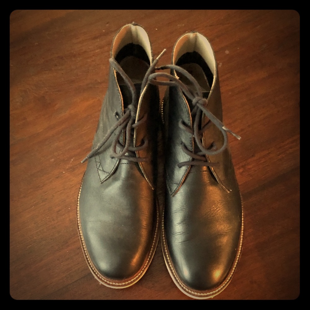 Black Leather La Coste Boots